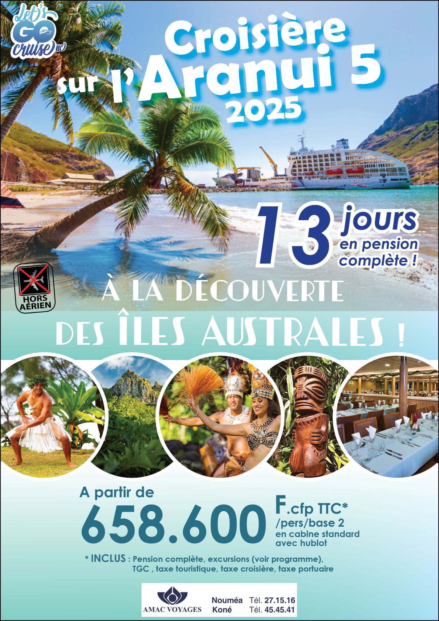 Cruise ARANUI 2025 Australes amac