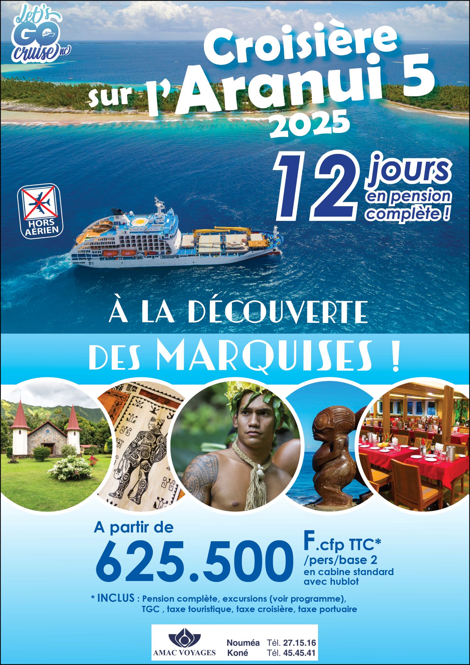 Cruise ARANUI 2025 Marquises amac
