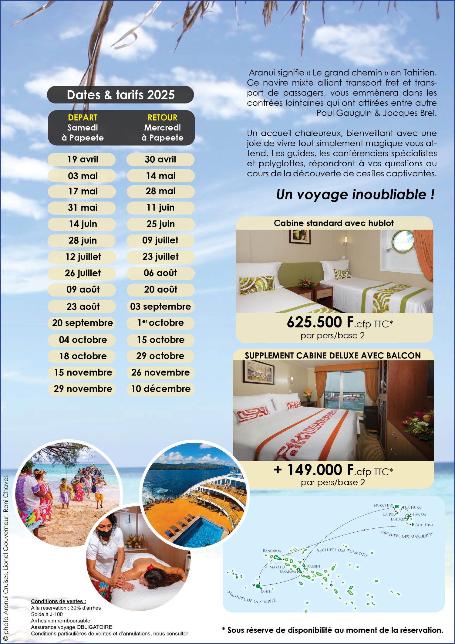 Cruise ARANUI 2025 Marquises amac2