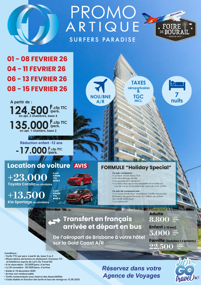 GC Promo Artique x4 dates au choix