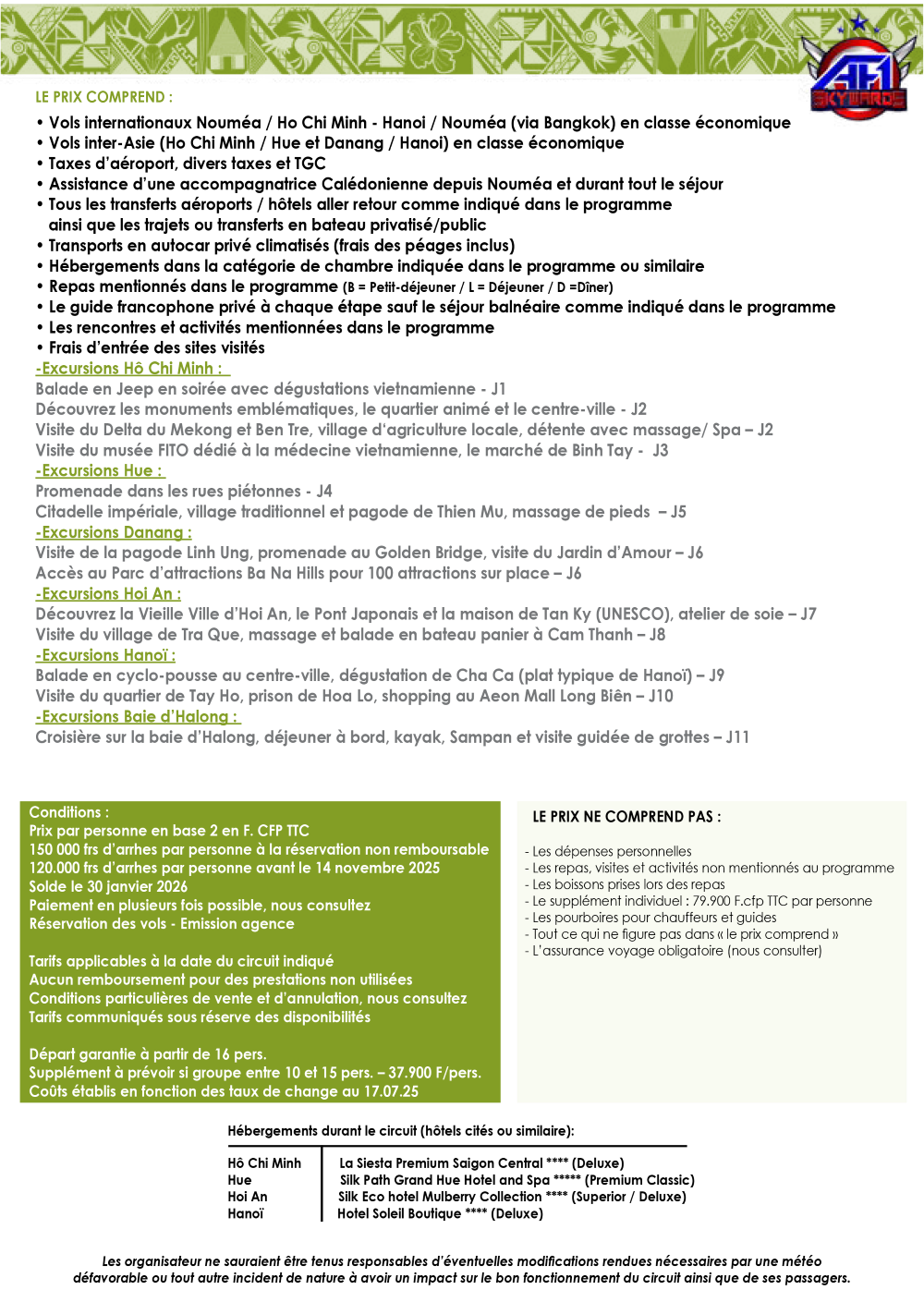 AF1 Package VIETNAM en MARS AVRIL 3